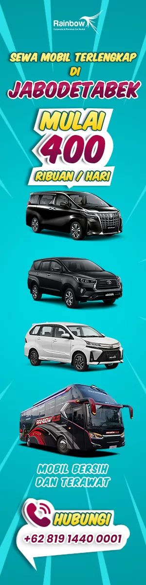 Banner Potrait Rainbow Rent Car